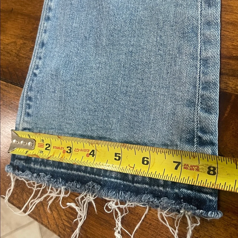 Loft Outlet flare crop blue distressed denim jeans size 29/8 - Picture 12 of 12